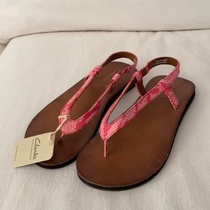Clarks Pink Sandals Size 5